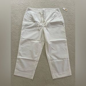 Talbots white stretch cotton pants - size 14 W